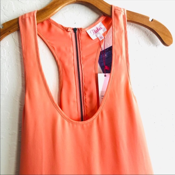 NEW Parker orange flowy racerback tank top size XS - Picture 4 of 8